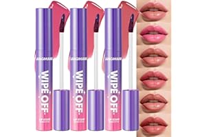 Jolilab Lip Stain Masque,Wipe Off Lip Tint,Waterproof,Transfer proof,Highly Pigmented,Ultra Long Lasting Wipe off Lip Makeup 