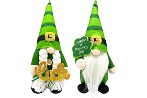TEEKER St Patricks Day Decorations - St Patricks Day Decor - Leprechaun Doll, Irish, St Patricks Day Plush Gnomes Decorations for Home - Green St. Patricks Day Ornament Table Centerpiece - Irish gifts
