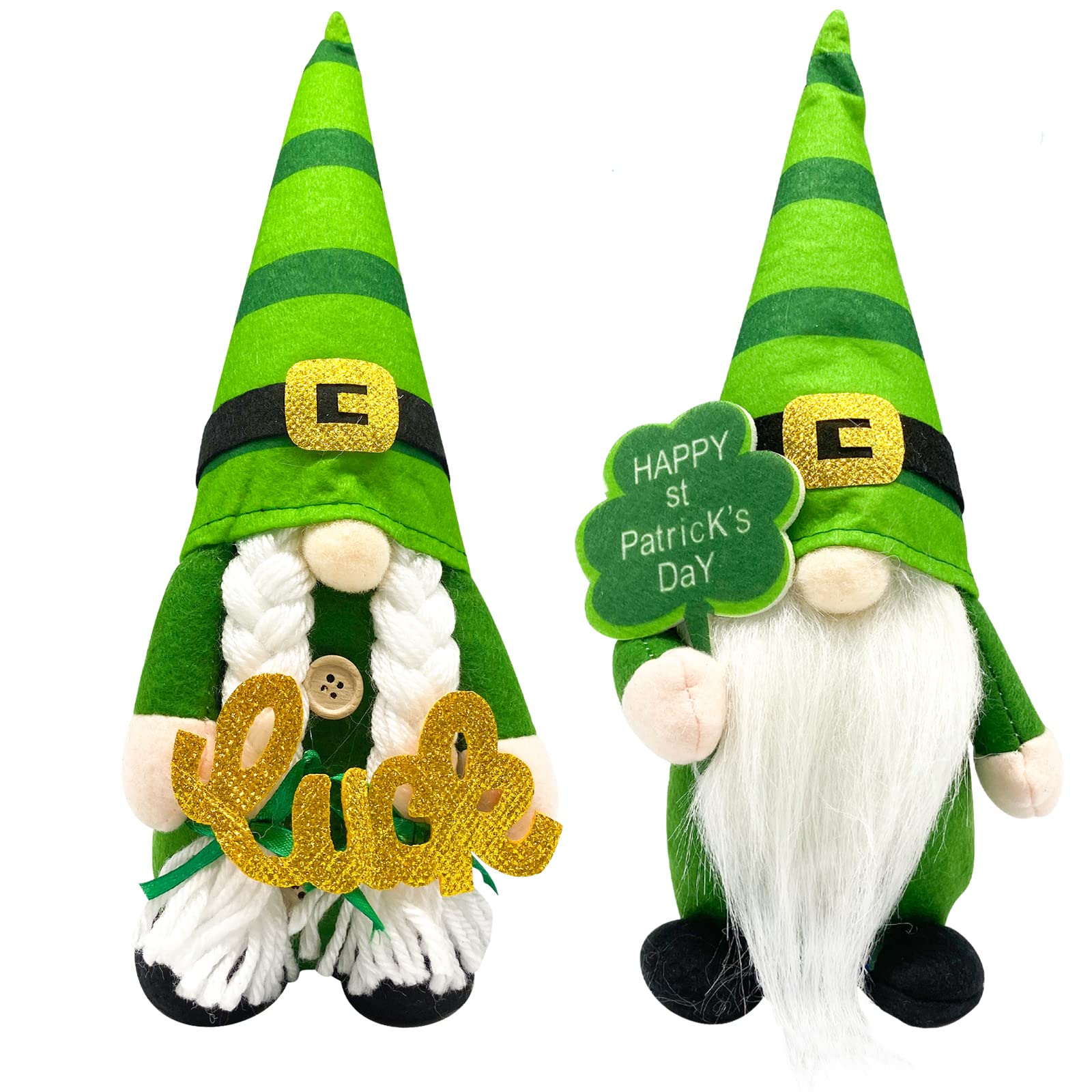 St Patricks Day Decorations - St Patricks Day Decor - Leprechaun Doll, St Patricks Day Gnomes Decorations for Home - St. Patricks Day Table Centerpiece - Irish Gifts