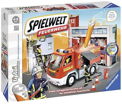 Ravensburger tiptoi Spielewelt Feuerwehr - 00824 / Erlebe spielerisch den Alltag der Feuerwehr
