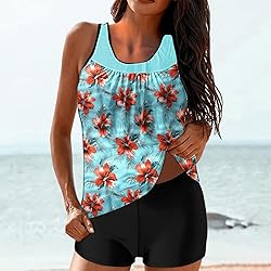 Tankini Swimsuits for Women Tummy Control Blouson