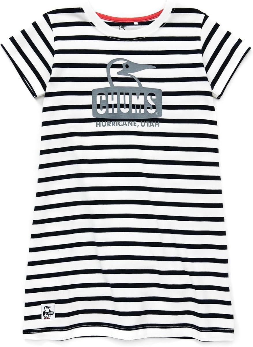 Amazon Co Jp チャムス Chums 子供用 Tシャツ Kid S Border Dress ワンピース キッズ 服 ファッション小物