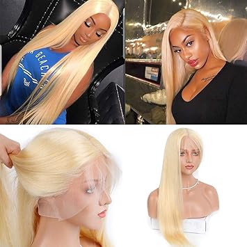 Amazon Com Front Lace Wigs Human Hair Blonde 13x4 Frontal Wig