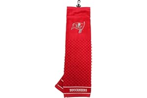 Team Golf NFL Tampa Bay Buccaneers Embroidered Golf Towel Embroidered Golf Towel, Checkered Scrubber Design, Embroidered Logo