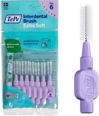 TePe Interdental Brush Extra Soft Purple ISO 6 1.1mm 8pcs