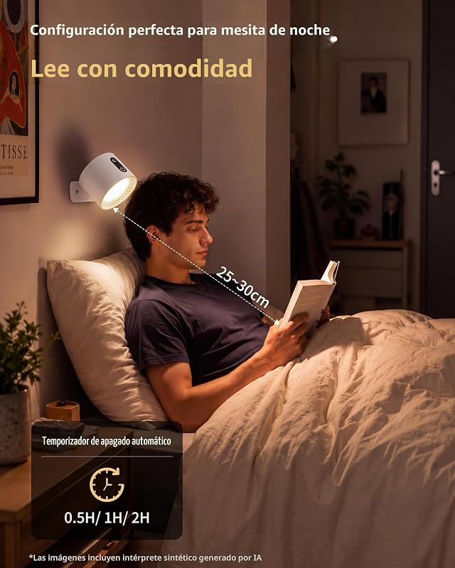 Candeeiros de parede LED RGB recarregáveis com comando à distância — foto 7 de 8