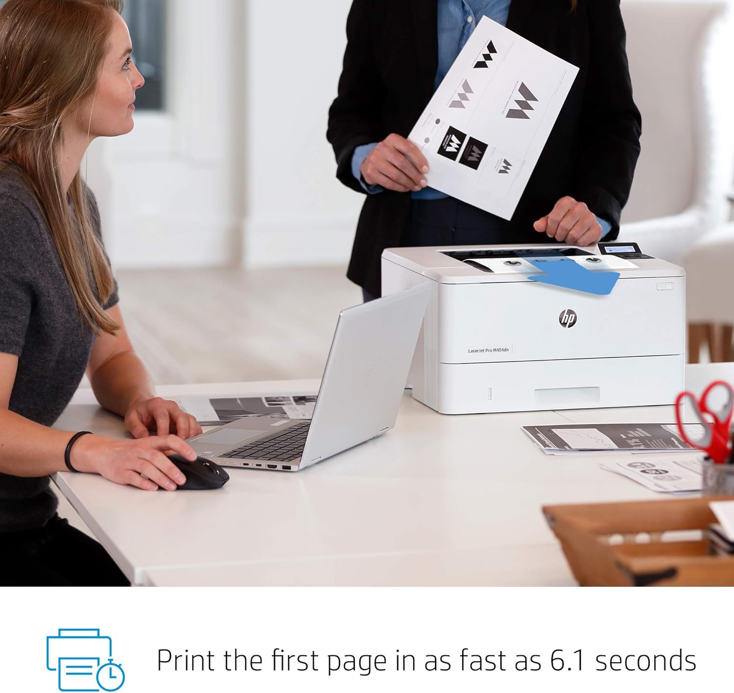 HP LaserJet Pro M404dn Monochrome Laser Printer with Built-In Ethernet & Double-Sided Printing, Works with Alexa (W1A53A): Electronics