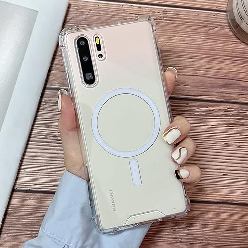PingGoo Clear Magnetic Phone Case for Huawei P30 Pro Compatible