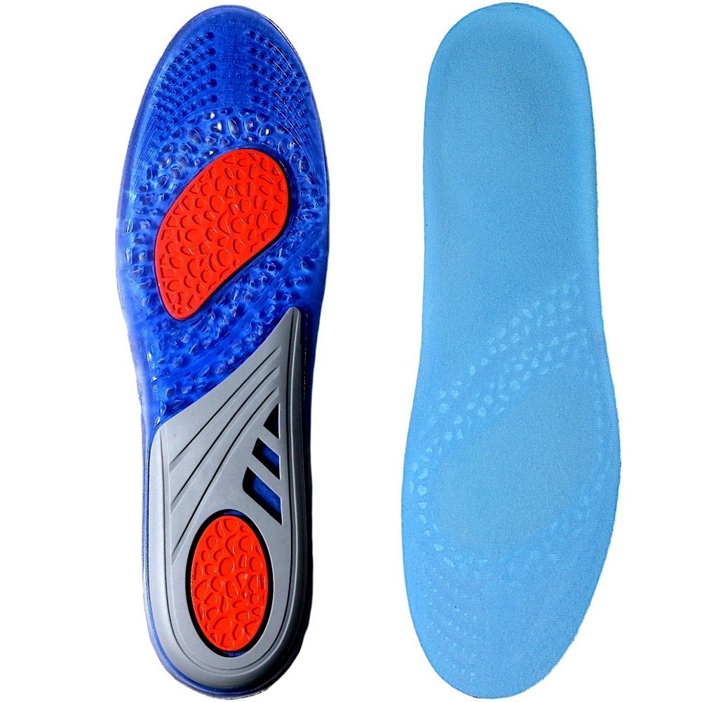 GEL Sports Insoles, Samxu Unisex-adult inserts with Best buffer and Shock Absorption, Relieve Foot Pain and Fasciitis for Man