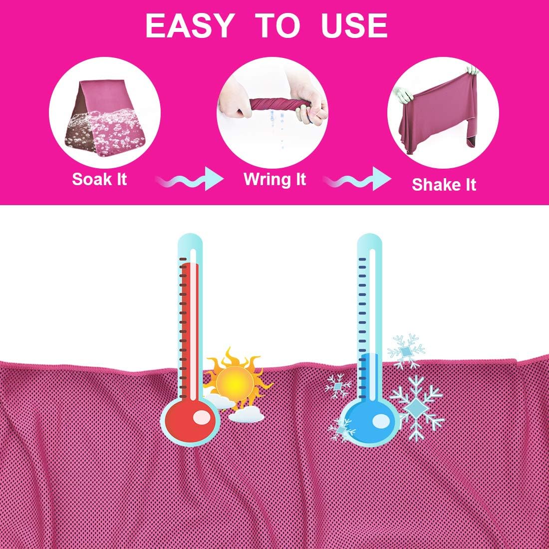 U-pick 4 Packs Cooling Towel (40"x 12"),Ice Towel,Microfiber Towel,Soft Breathable Chilly Towel for Yoga,Sport,Gym,Workout,Camping,Fitness,Running,Workout & More Activities: Home & Kitchen