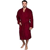 TowelSelections Mens Robe Plush Soft Bathrobe Fleece Kimono Bath Robe for Men