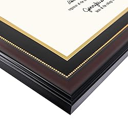 GraduationMall 8.5x11 Diploma Frame with Black over