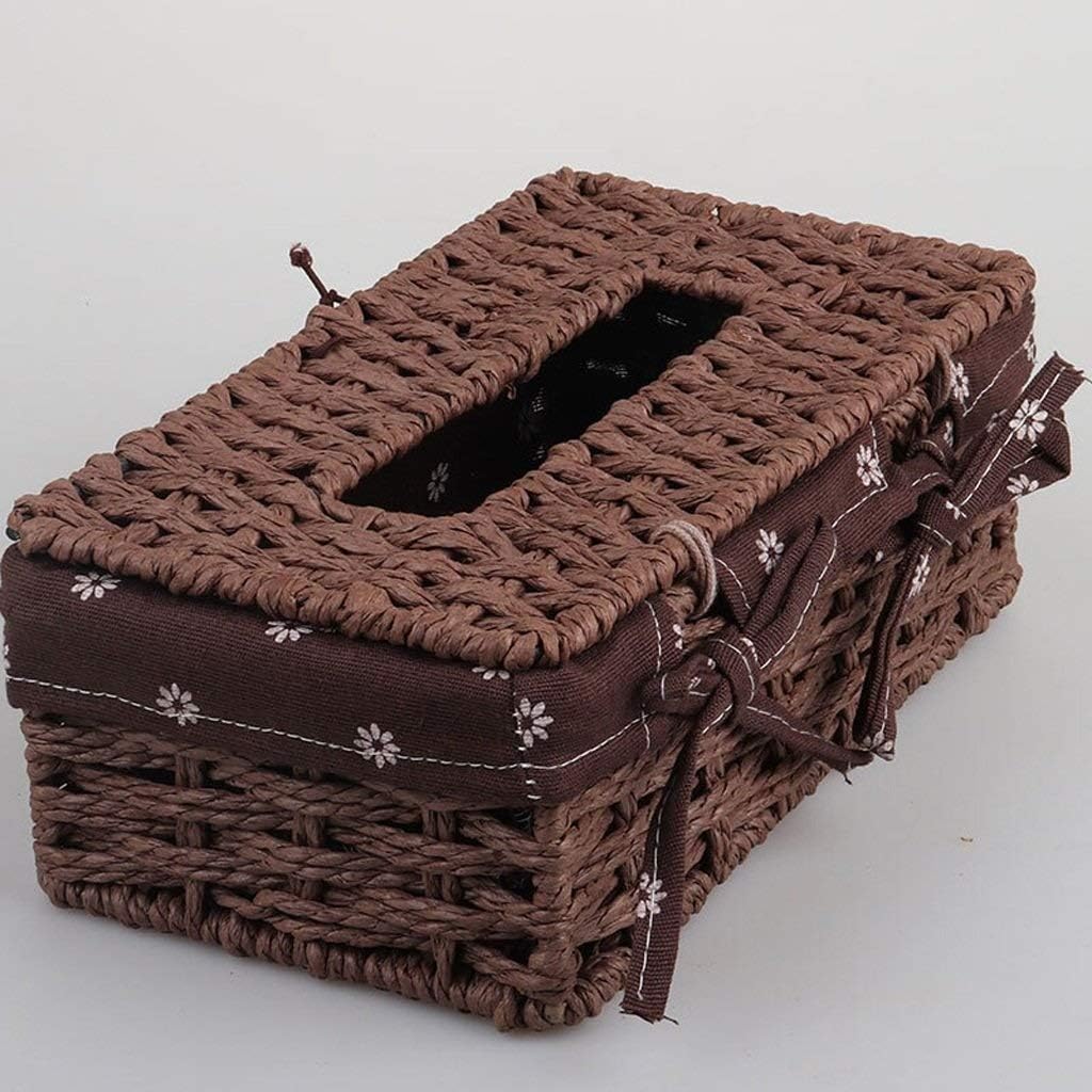 Portapapeles Caja de Tejido Tejida a Mano Caja de Almacenamiento de