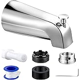 Dreyoo Tub Spout (Universal Fits 1/2" Copper Pipe, 1/2" IPS and 3/4" IPS), Bathroom Bathtub Faucet with Adapters and Hex Wren