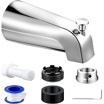 DANCO Universal Tub Spout With Diverter, Polished Brass, 1-Pack (89265