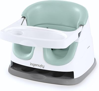 Ingenuity Baby Base 2-in-1 Seat Mist Booster Chair with Removable Tray