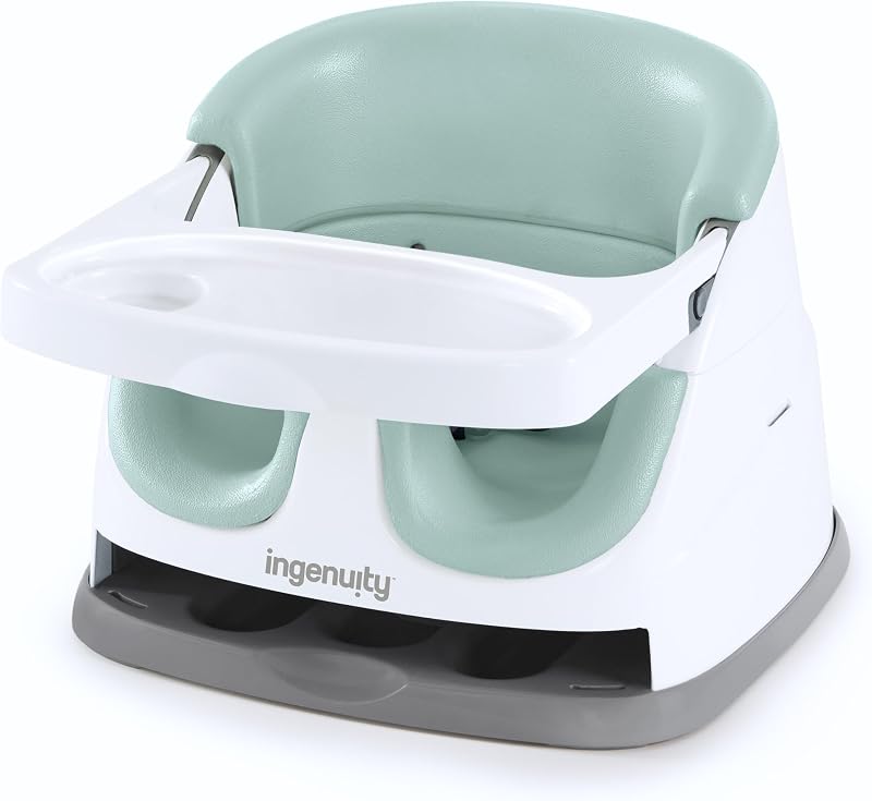 Ingenuity Baby Base 2-in-1 Seat Mist Booster Chair with Removable Tray