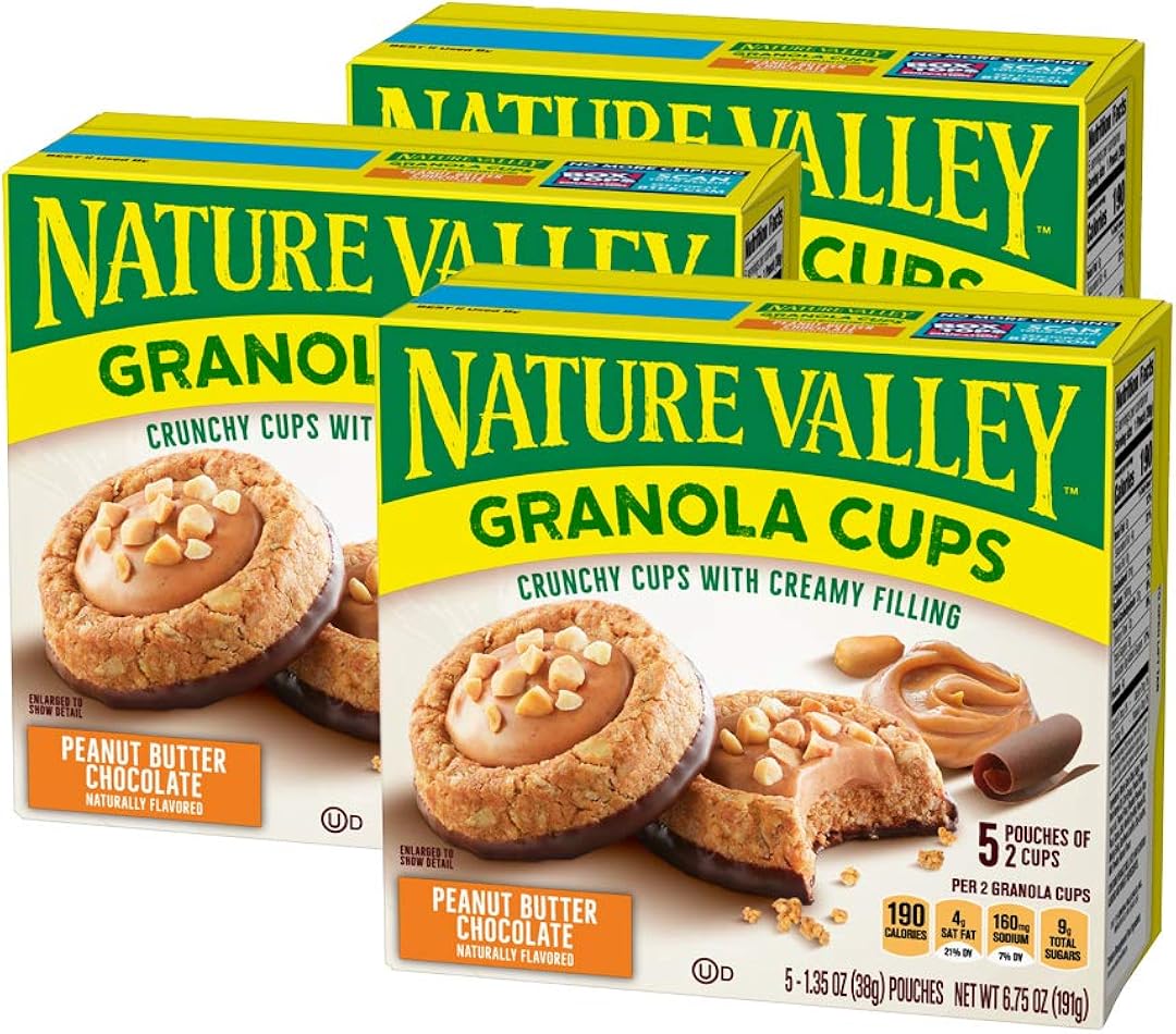 Nature Valley Peak Edition Granola Cups, Peanut Butter, 5