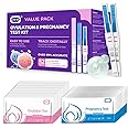 DAVID Ovulation Test Strips, 40 LH Test Strips Ovulation and 12 Pregnancy Tests (Width of 5mm) Fertility Test for Women Powered by DAVID LH Predictor kit Ovulation APP
