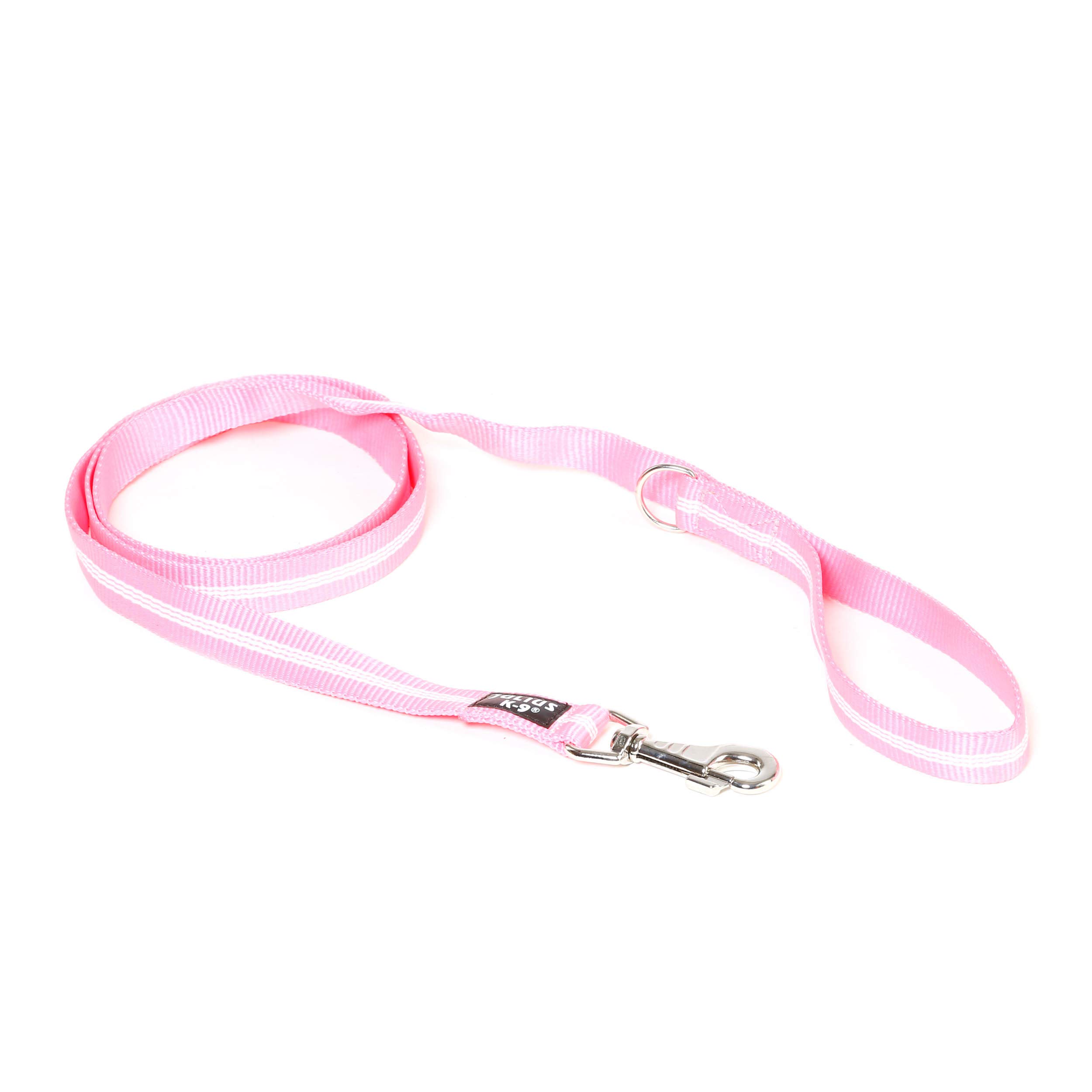 IDC Tubular Webbing Leash with Handle and D-Ring, 25 mm x 1.8 m, Pink