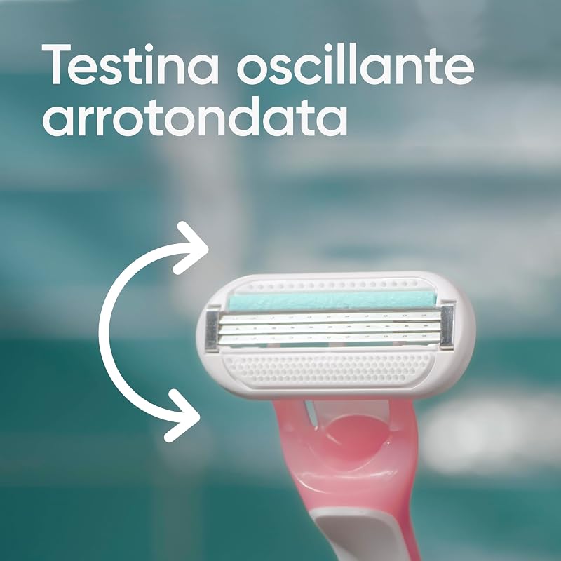 Extra Comfort Oceana Rasoio Da Donna Usa E Getta A 3 Lame, Confezione Da 4