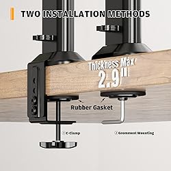 HEMUDU Dual Monitor Articulating Desk Mount Arm