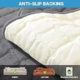 LINGKY Soft Flannel Sofa Covers 70x180cm Grey Non-Slip 1 2 3 Seater view 7