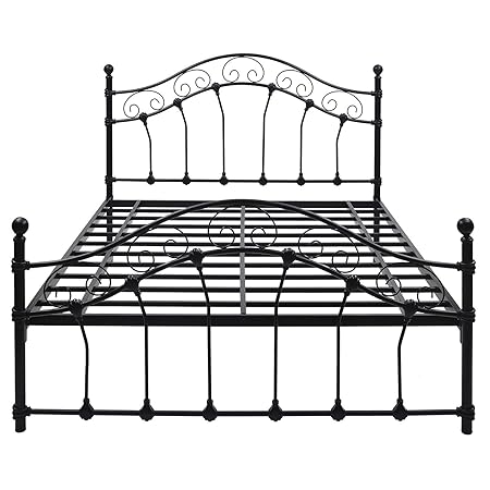 @home by Nilkamal Emma Queen Size Bed without Storage (Matte Finish, Black)