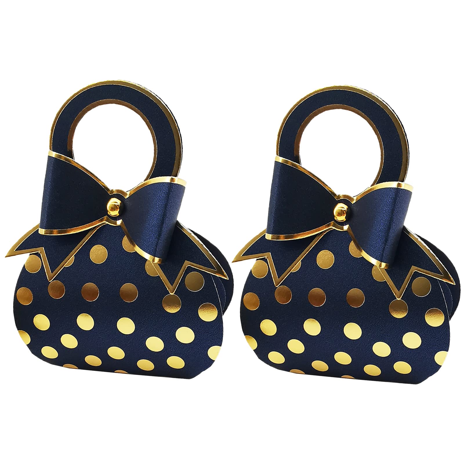 Allbusky 50PCS Paper Candy Boxes Treat Bags, Wedding Favour Boxes, Handbag Shape Party Gift Bags, Party Packs Decorations for Wedding Birthday Christmas