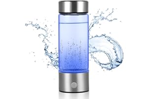 BEVECK Hydrogen Water Bottle, Portable Hydrogen Water Ionizer Machine, Rechargeable Hydrogen Water Bottle Generator,with Pem SPE Technology Hydrogen Water Cup for Exercise, Travel