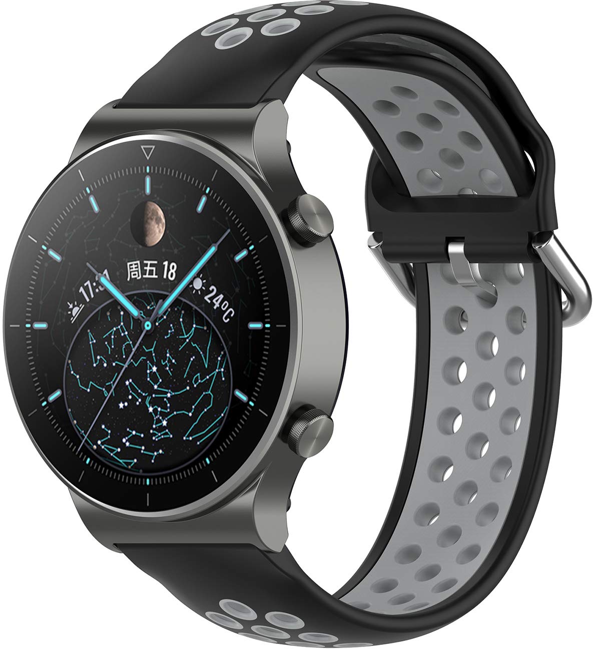 Shieranlee Strap Compatible with Huawei watch GT2 PRO Strap,Soft Silicone Band Breathable Strap with Quick Release Pin Compatible for YAMAY SW022,Imilab kw66, haylou RT LS05S, one plus