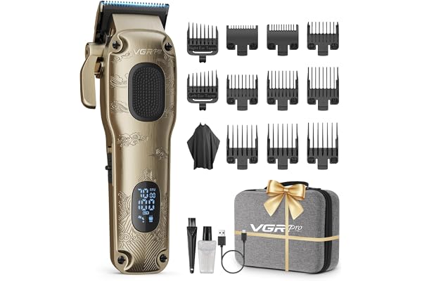 VGRPRO Hair Clippers for Men Professional, Cordless & Corded Barber Clippers for Hair Cutting with Package Case, Electric Gro