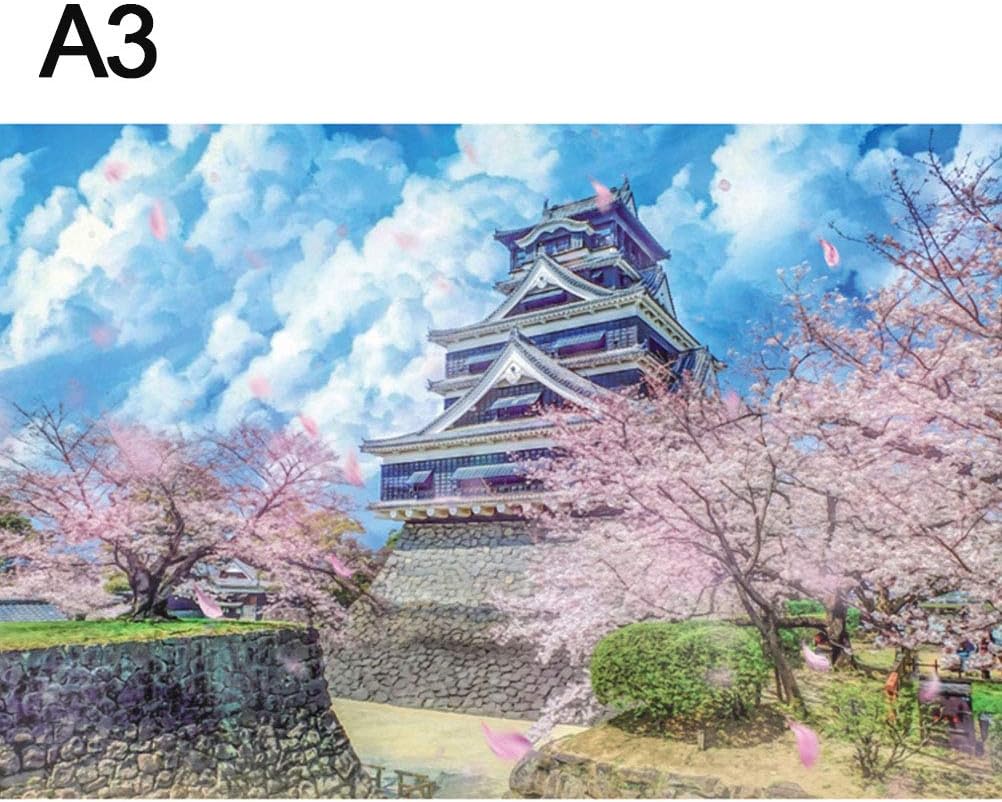 HEREB Cherry blossom palace Puzzles, 150Pcs Childrens Jigsaw Puzzles, Cardboard Puzzles Intelligence Jigsaw for Boys and Girls
