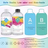 Funxim Crystal Clear Epoxy Resin Kit 1L Self Leveling 1:1 500ml+500ml view 3