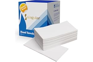 AH AMERICAN HOMESTEAD AMERICAN HOMESTEAD Disposable Hand Towels for Bathroom - White Linen-Like Guest Napkins - Ideal Paper Dinner Napkins or Bathroom Towels for Guests - 200 Count - Smooth - 15.5" x 12"
