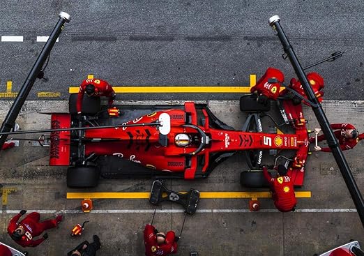 Sebastian Vettel F1 Formula 1 Ferrari Sf90 Test Pit Stop Catalunya