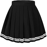 Women Girls High Waisted Plaid Pleated Skirts Plus Size School Uniform Mini Cosplay Costumes