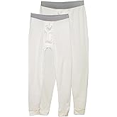 Thermal Underwear Pants for Men Long Johns Cotton Blend Base Layer Waffle Knit Bottoms Classic Cold Weather
