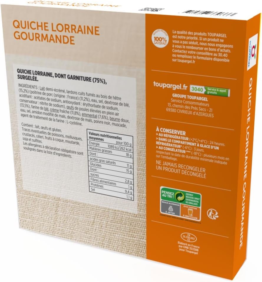 Quiche Lorraine Surgelee Gourmande 550 G Amazon Fr Epicerie