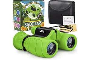 MAKINO Binoculars for Kids, Gifts for 3-12 Year Boys Girls, Compact Kids Binoculars 8x21 High-Resolution for Bird Watching, Camping, Exploration, Hiking, Hunting, Sports Events and Safari Park (Green)