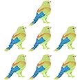 TOYANDONA 7Pcs Chirping Bird Toy - Motion Sensor Colorful Sparrow Singing Toy Simulation Real Singing Sounds Movement for Birthday Party Favor (Random Color)