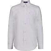Izod Boys Long Sleeve Plaid Button-Down Dress Shirt