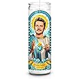 Saint Pedro Pascal Celebrity Prayer Candle: Non Scented | 8 inch Glass Prayer Votive - 100% Handmade in USA | Funny Gift Idea