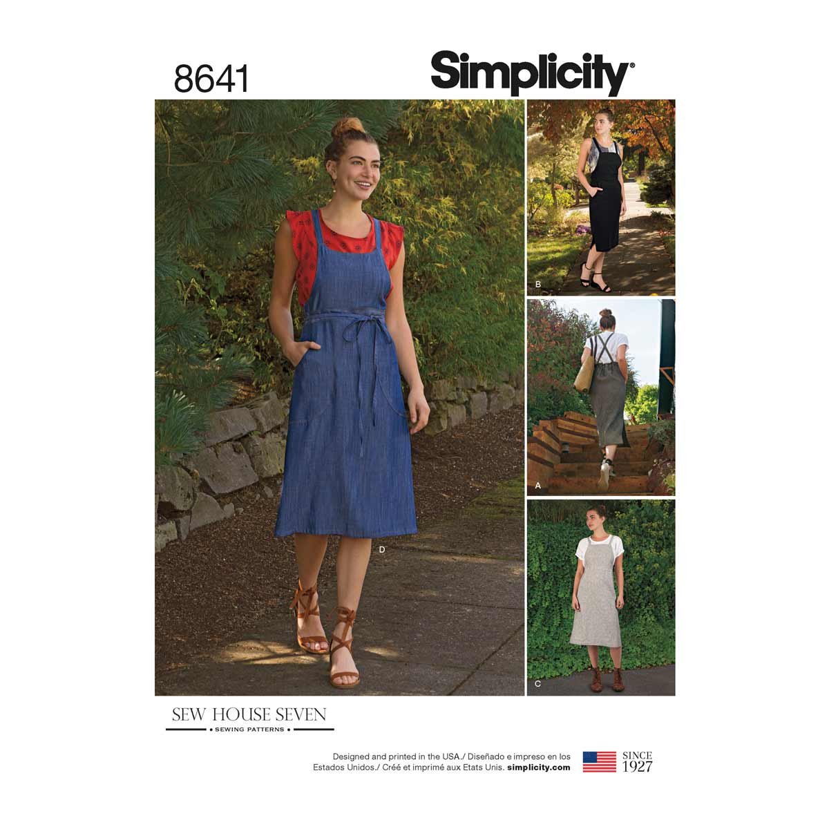 Simplicity Women’s Jumper Dress Sewing Pattern, Paper, White, 6/8/10/12/14 US8641H5