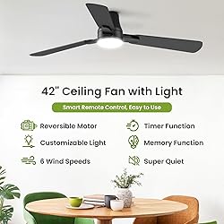 OSTIVE Ceiling Fans with Lights and Remote: 42 Inch