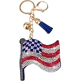 Popfizzy Rhinestone Keychains for Women and Girls, Bling Purse Charms, Birthday Gifts for Her, Backpack Key Chain, Bag Charms