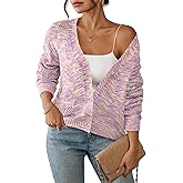 Sovoyontee Cardigan Sweaters for Women 2025 Open Front Long Sleeve Button Down Fall Knit Lightweight Sweater