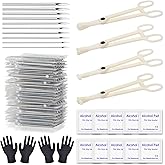 Rayyl Body Piercing Kit - 43Pcs Professional Piercing Tool Kit with 12G 14G 16G 18G 20G Piercing Needles, Clamps for Ear Nose Belly Button Lip Tongue - Body Piercing Kit Piercing Supplies