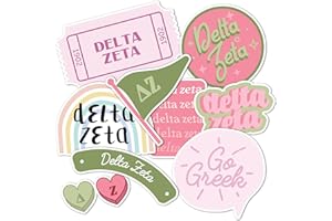 Desert Cactus Delta Zeta Stickers Decal Laptop Water Bottle Car 16.02x10.12 Sheet (Cute Sheet)