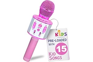 Move2Play, Kids Karaoke Microphone | Includes Pre-Loaded Songs & Bluetooth | Kids Birthday Party Gift | Toy for All Ages 2, 3, 4, 5, 6+ Year Old Girls, Boys & Toddlers